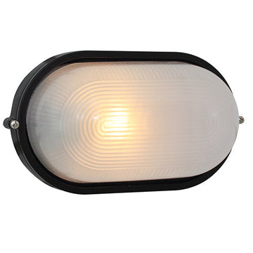 Eurolux Bulkhead Oval Large Plain 280mm 1X100W Black in Electrical & Lighting,Lighting,Interior Lighting