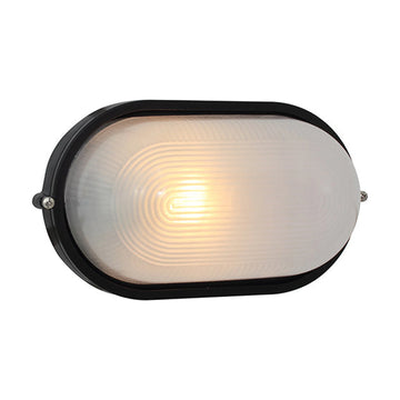 Eurolux Bulkhead Oval Large Plain 280mm 1X100W Black - image 01