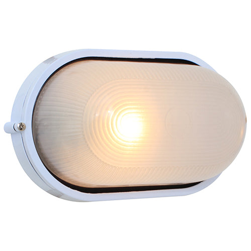 Eurolux Bulkhead Oval Large Plain 280mm 1X100W White in Electrical & Lighting,Lighting,Interior Lighting