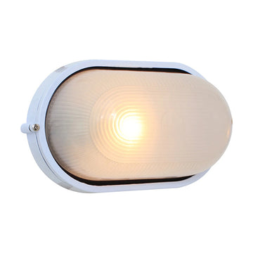 Eurolux Bulkhead Oval Large Plain 280mm 1X100W White - image 01