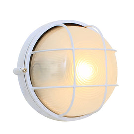 Eurolux Bulkhead Round Small Grid 180mm 1X60W White in Electrical & Lighting,Lighting,Interior Lighting