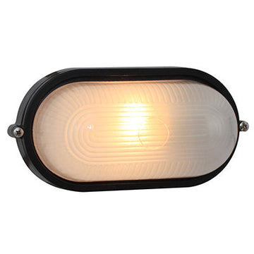 Eurolux Bulkhead Oval Small Plain 210mm 1X60W Black in Electrical & Lighting,Lighting,Interior Lighting