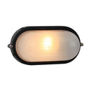 Eurolux Bulkhead Oval Small Plain 210mm 1X60W Black - image 01