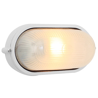 Eurolux Bulkhead Oval Small Plain 210mm 1X60W White in Electrical & Lighting,Lighting,Interior Lighting