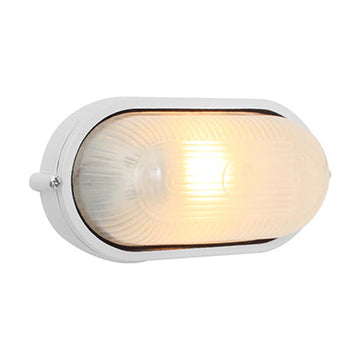 Eurolux Bulkhead Oval Small Plain 210mm 1X60W White - image 01