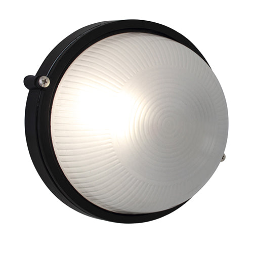 Eurolux Bulkhead Round Small Plain 180mm 1X60W Black in Electrical & Lighting,Lighting,Interior Lighting