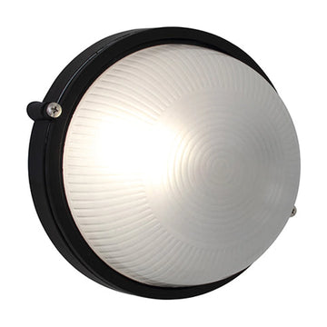 Eurolux Bulkhead Round Small Plain 180mm 1X60W Black - image 01