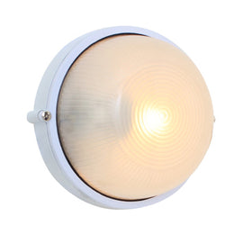 Eurolux Bulkhead Round Small Plain 180mm E27 1X60W White in Electrical & Lighting,Lighting,Interior Lighting