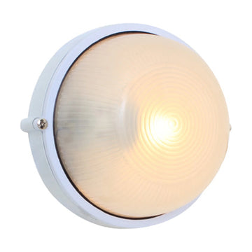 Eurolux Bulkhead Round Small Plain 180mm E27 1X60W White - image 01
