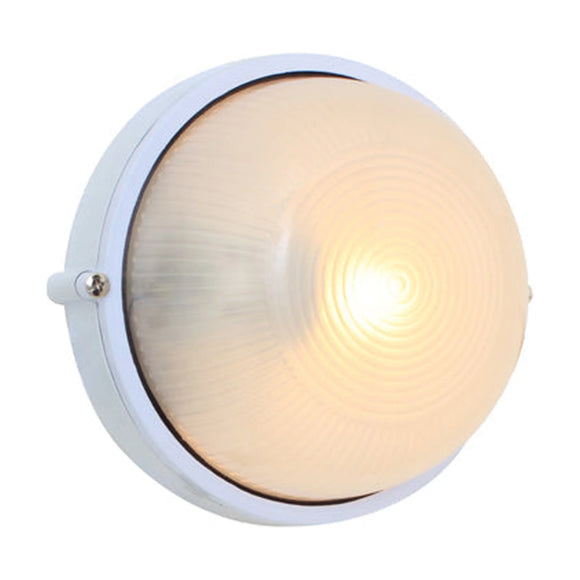 Eurolux Bulkhead Round Small Plain 180mm E27 1X60W White - image 01