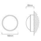 Eurolux Bulkhead Round Small Plain 180mm E27 1X60W White - image 01