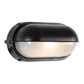 Eurolux Oval Bulkhead Small Eyelid 210mm Black in Electrical & Lighting_Interior Lighting