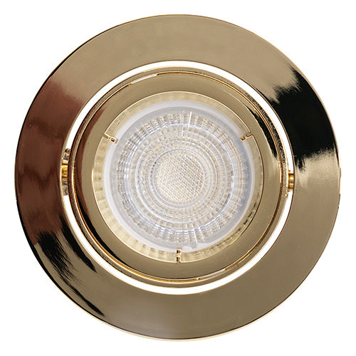 Eurolux Downlight Standard Tilt Twist 94mm Polished Brass in Electrical & Lighting,Lighting,Interior Lighting