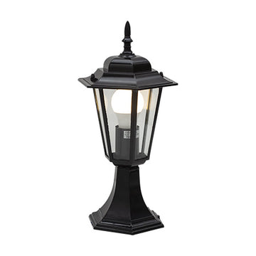 Eurolux Lantern 6 Panel Pedestal Black - image 01