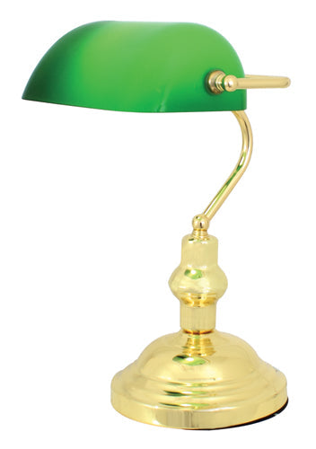 Eurolux Bankers Table Lamp 230mm Polished Brass in Electrical & Lighting,Lighting,Interior Lighting