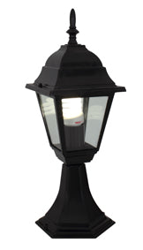 Eurolux Lantern 4 Panel Pedestal Black in Electrical & Lighting,Lighting,Exterior Lighting