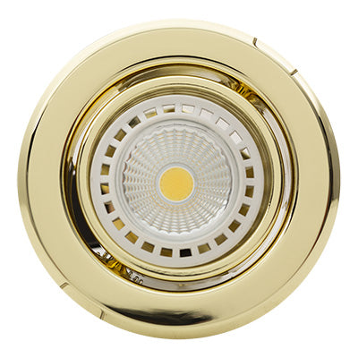 Eurolux Downlight Standard Tilt 94mm Polished Brass in Electrical & Lighting,Lighting,Interior Lighting