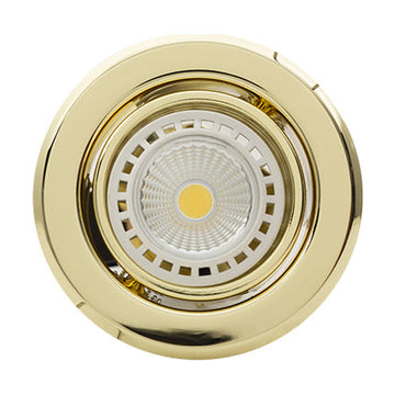 Eurolux Downlight Standard Tilt 94mm Polished Brass - image 01