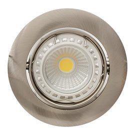 Eurolux Downlight Standard Tilt Curved Rim 83mm Satin Chrome in Electrical & Lighting,Lighting,Interior Lighting