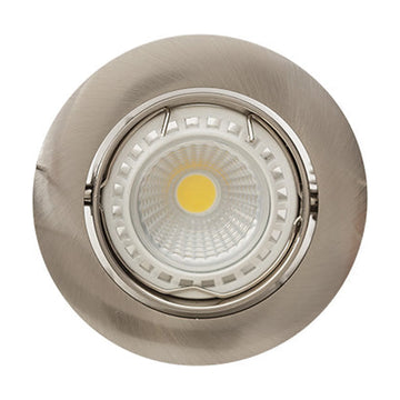 Eurolux Downlight Standard Tilt Curved Rim 83mm Satin Chrome - image 01