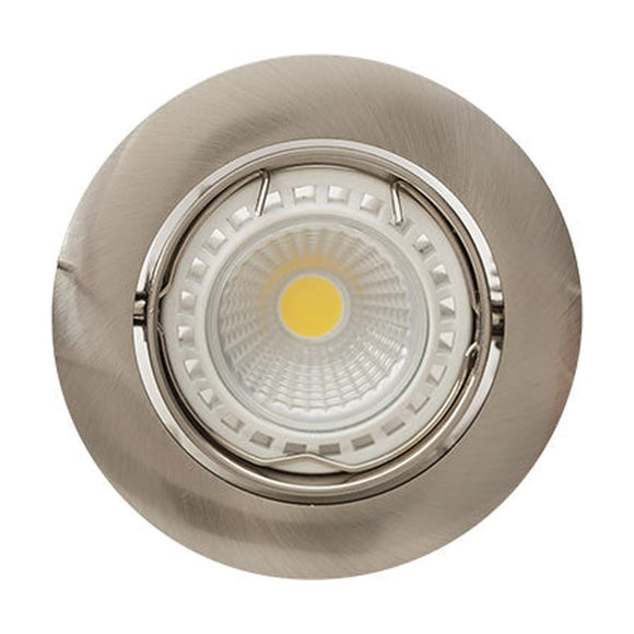 Eurolux Downlight Standard Tilt Curved Rim 83mm Satin Chrome - image 01