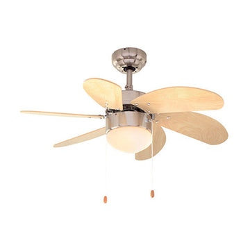 Eurolux Turbo Swirl Ceiling Fan 6 Blades Natural Wood 50W - image 01