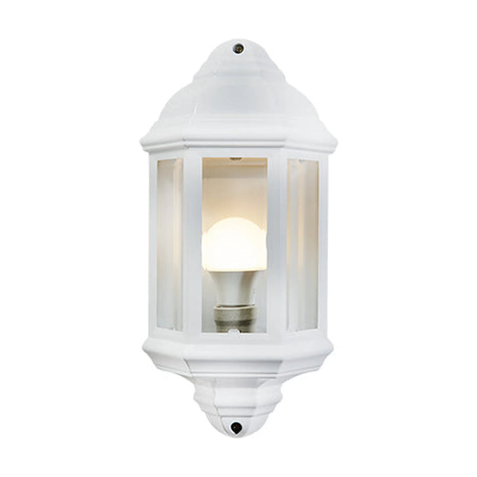 Eurolux Lantern 3 Panel Half Wall White 1Xe27 - image 01