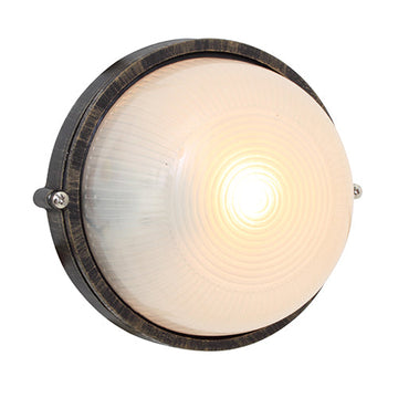 Eurolux Bulkhead Round Small Plain 180mm 1X60W Blackgold in