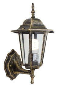 Eurolux Lantern 6 Panel Upfacing Black Gold in Electrical & Lighting,Lighting,Exterior Lighting