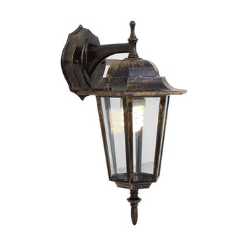 Eurolux Lantern 6 Panel Downfacing Black Gold - image 01