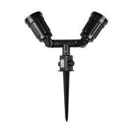 Eurolux Garden Spike Plastic 2X PAR38 75mm Black - image 01