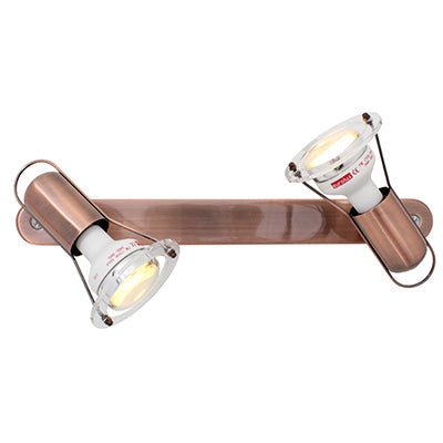 Eurolux Spotlight Mini Disc Bar 2 Light R50 Copper in Electrical & Lighting,Lighting,Interior Lighting