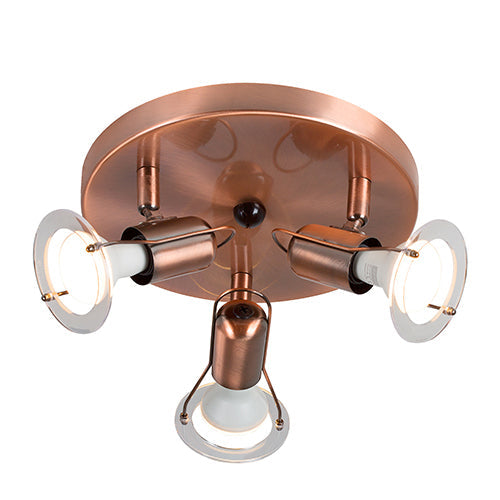 Eurolux Spotlight Mini Disc 3 Light R50 240mm Copper in Electrical & Lighting,Lighting,Interior Lighting