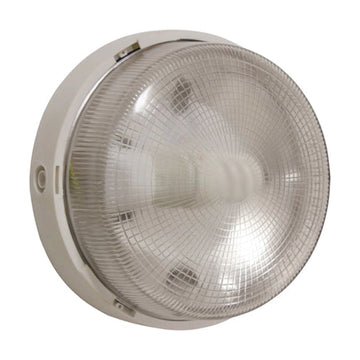 Eurolux Bulkhead Glass Round 1X100W White - image 01