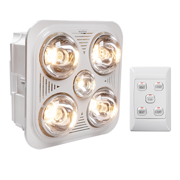 Eurolux Bathroom Heater Square 3 In 1 White Heater Light & Extractor in Heaters, Heating & Cooling, Infrared Heaters
