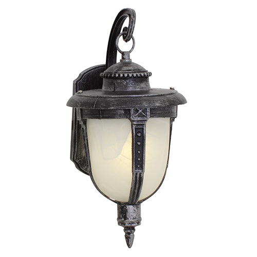 Eurolux Lantern Alabaster Downfacing Black/Silver in Electrical & Lighting,Lighting,Exterior Lighting