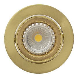 Eurolux Downlight Standard Tilt Twist 94mm Satin Brass in Electrical & Lighting,Lighting,Interior Lighting