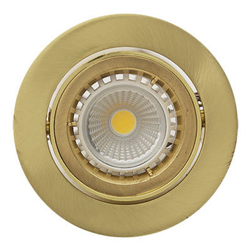 Eurolux Downlight Standard Tilt Twist 94mm Satin Brass in Electrical & Lighting,Lighting,Interior Lighting