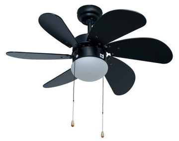 Eurolux Turbo Swirl Ceiling Fan 6 Blades Black 50W in Electrical & Lighting,Lighting,Ceiling Fans