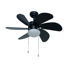 Eurolux Turbo Swirl Ceiling Fan 6 Blades Black 50W - image 01