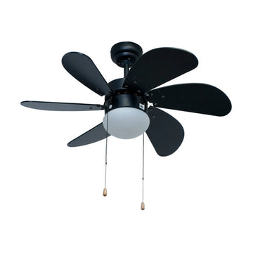 Eurolux Turbo Swirl Ceiling Fan 6 Blades Black 50W - image 01