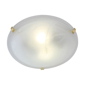 Eurolux Ceiling Light Alabaster 300mm Polished Brass - image 01