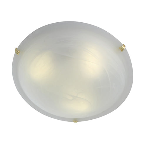 Eurolux Ceiling Light Alabaster 400mm Polished Brass in Electrical & Lighting,Lighting,Interior Lighting