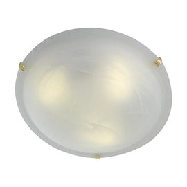 Eurolux Ceiling Light Alabaster 400mm Polished Brass - image 01