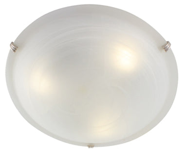 Eurolux Ceiling Light Alabaster Ceiling Light 400mm Satin Chrome in Electrical & Lighting,Lighting,Interior Lighting