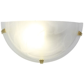 Eurolux Wall Light Alabaster 300mm Polished Brass in Electrical & Lighting,Lighting,Interior Lighting