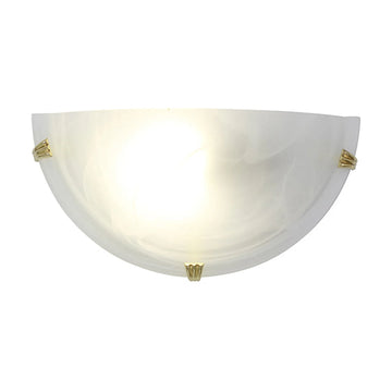 Eurolux Wall Light Alabaster 300mm Polished Brass - image 01