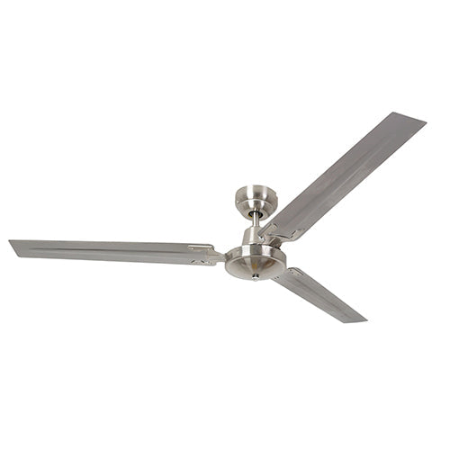 Eurolux Industrial Ceiling Fan 3 Blades Satin Chrome 60W in Electrical & Lighting,Lighting,Ceiling Fans