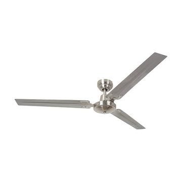Eurolux Industrial Ceiling Fan 3 Blades Satin Chrome 60W - image 01