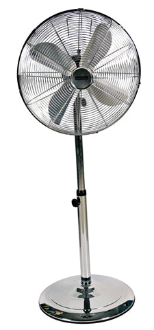 Eurolux Standing Fan 4 Blades Satin Chrome in Ac Powered, Fans, Heating & Cooling